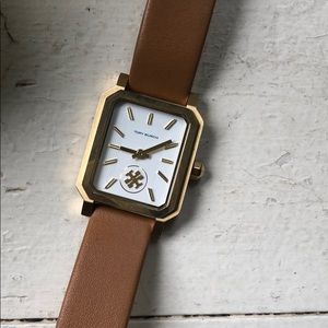 Tory Burch leather band watch